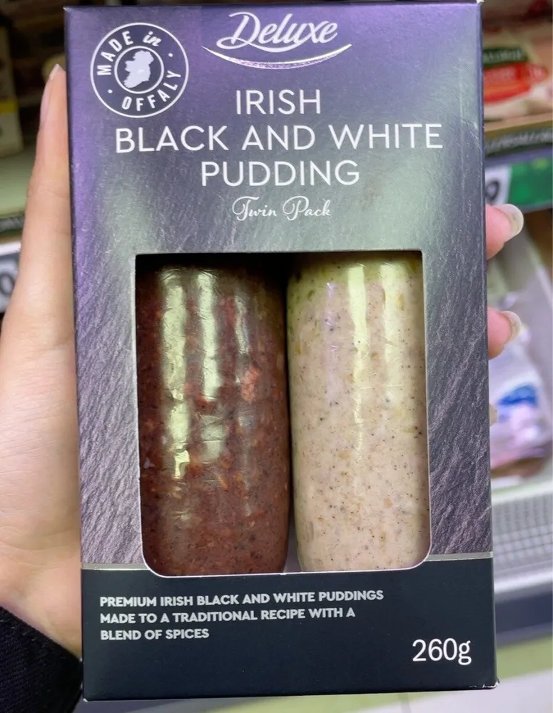 Irish black and white pudding