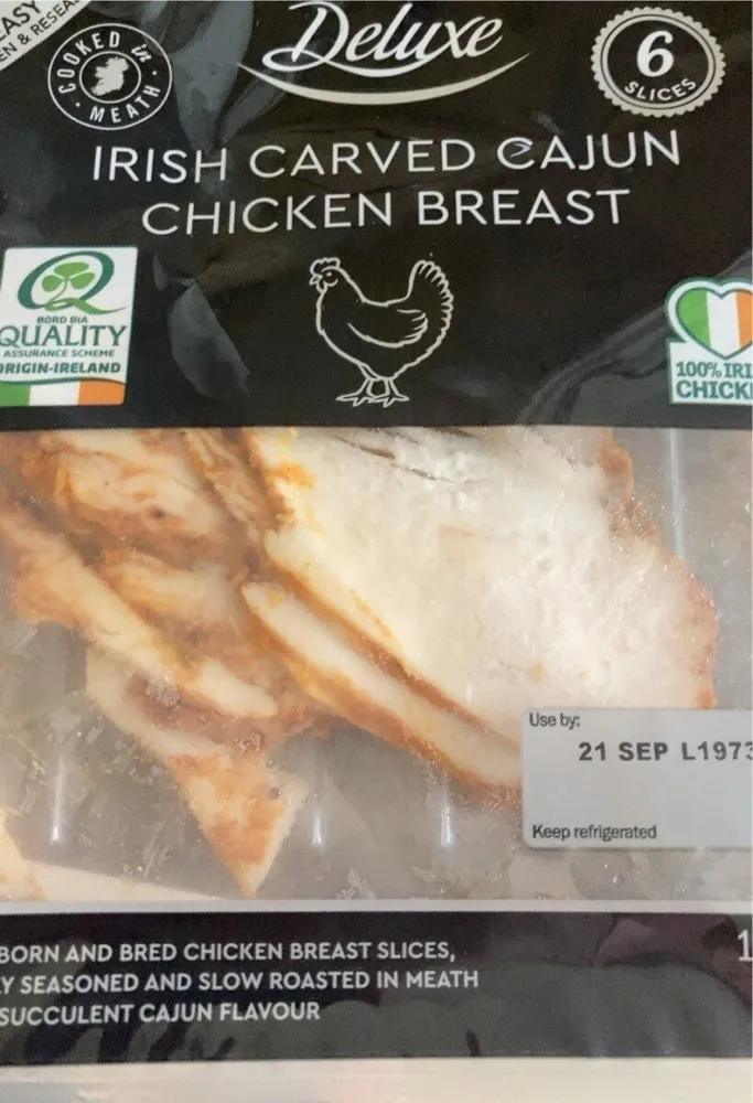 Irish carved cajun chicken breast
