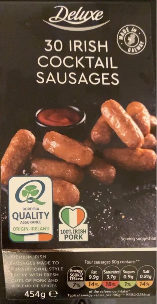 Deluxe 30 irish cocktail sausages