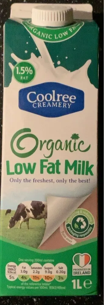Coolree Organic Low Fat Milk