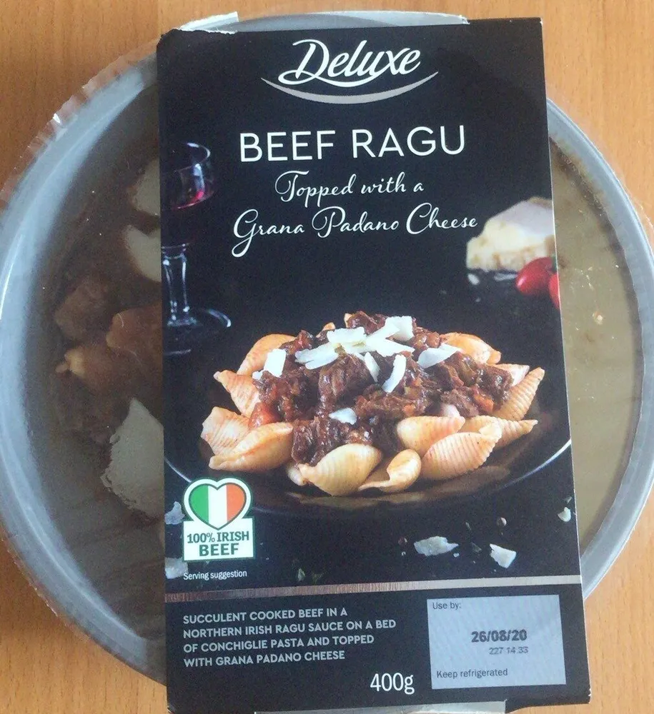 Beef Ragu Topped with a Grana Padano Cheese