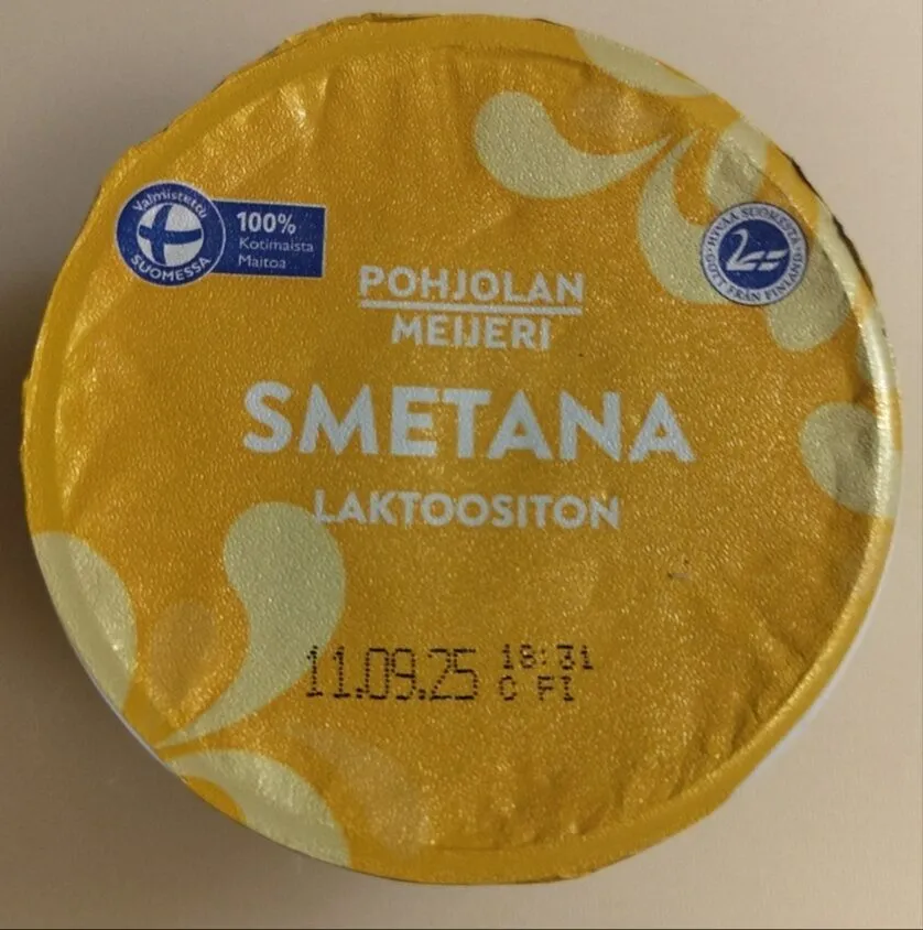 Smetana laktoositon
