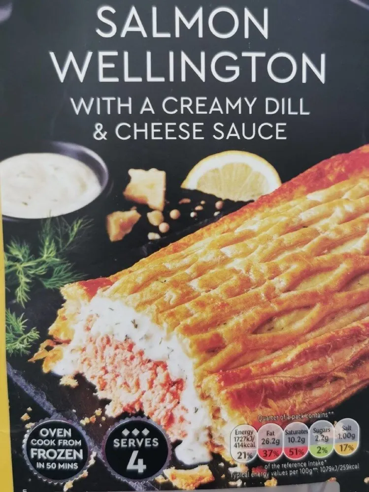 Salmon Wellington with Creamy Dill & Cheese Sauce