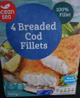 Breaded cod fillets