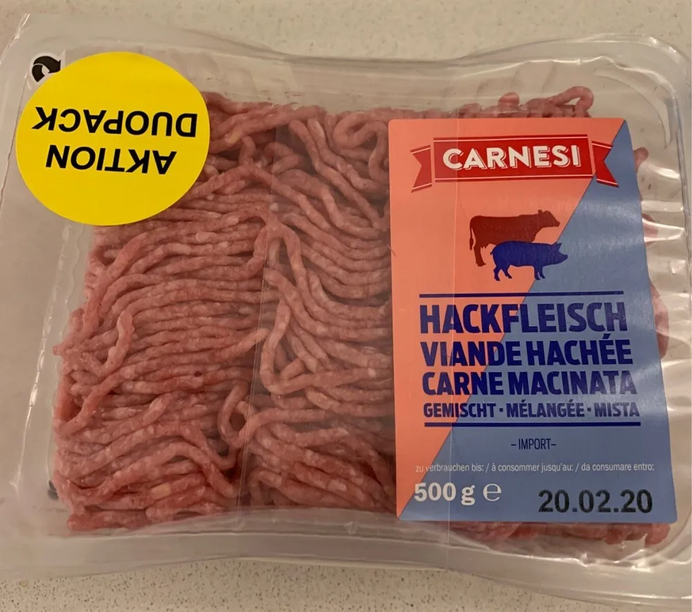 Viande hachée mélangée