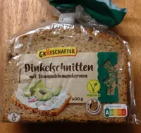 Dinkelschnitten mit Sonnenblumenkernen