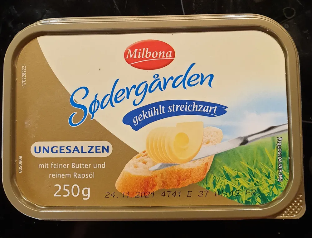 Milbona Butter ungesalzen
