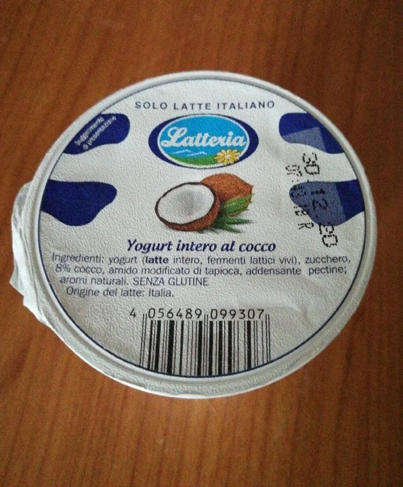 Yogurt intero al cocco
