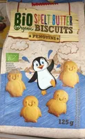 Spelt butter biscuit penguins