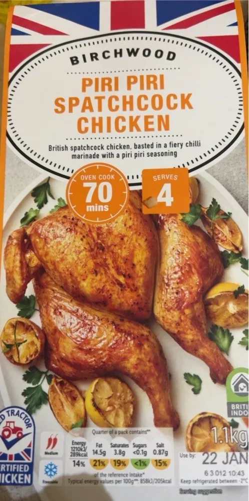 Piri Piri spatchcock chicken