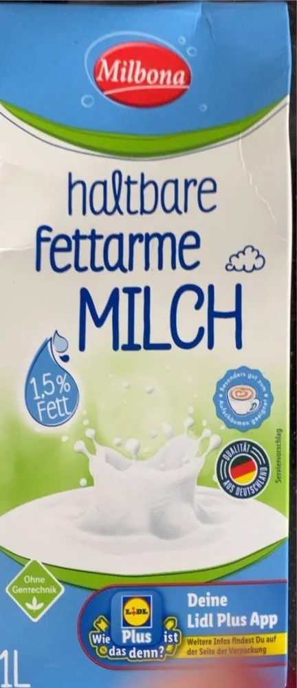 Haltbare fettarme Milch