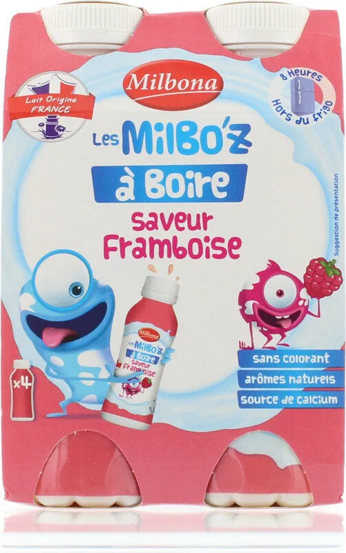 Yaourt à boire saveur framboise