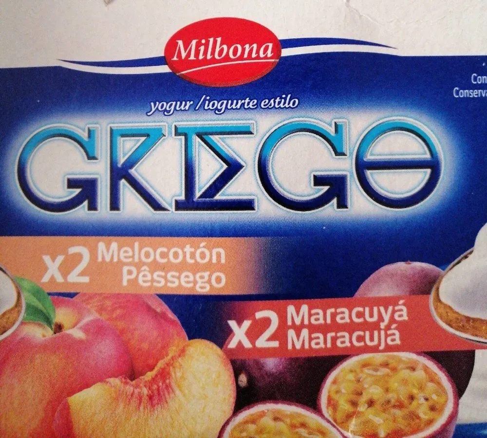 Griego melocotón y maracuyá