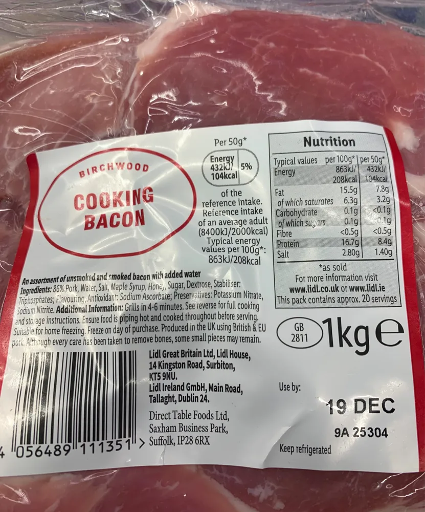 Birchwood Cooking Bacon