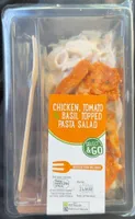 Chicken, Tomato & Basil Topped Pasta Salald