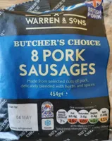 Butcher's choice 8 pork sausages