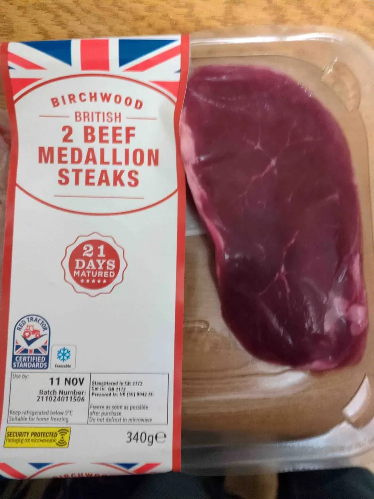 2 Beef Medallion Steaks