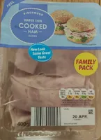 Wafer thin cooked ham slices