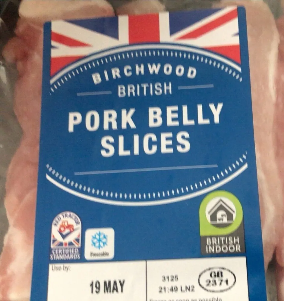 Pork belly slices