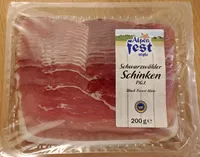 Jambon fumé de la forêt noire Schwarzwälder Schinken