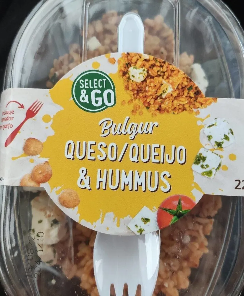 Bulgur queso y hummus