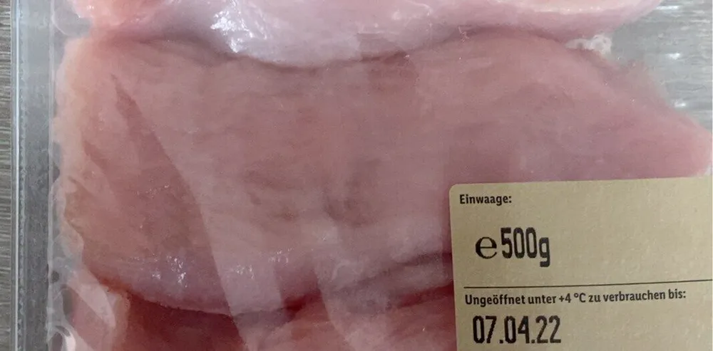 Frisches Putengeschneltzelts