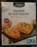 Salmon in puff pastry with mushroom