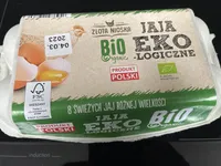 JAJA EKO-LOGICZNE 8 ŚWIEŻYCH JAJ RÓŻNEJ WIELKOŚCI