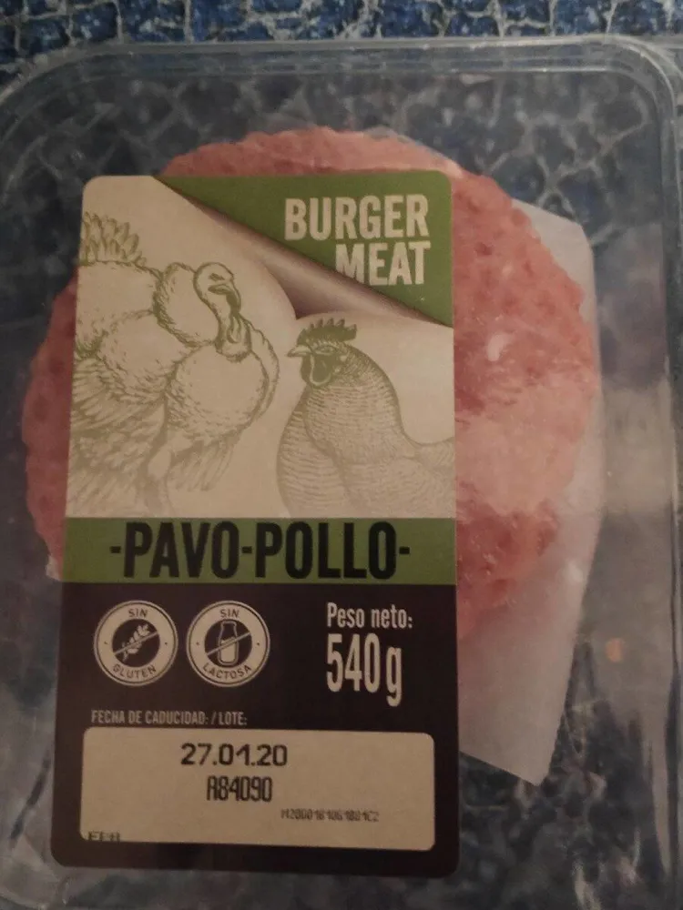 Hamburguesa de pavo y pollo