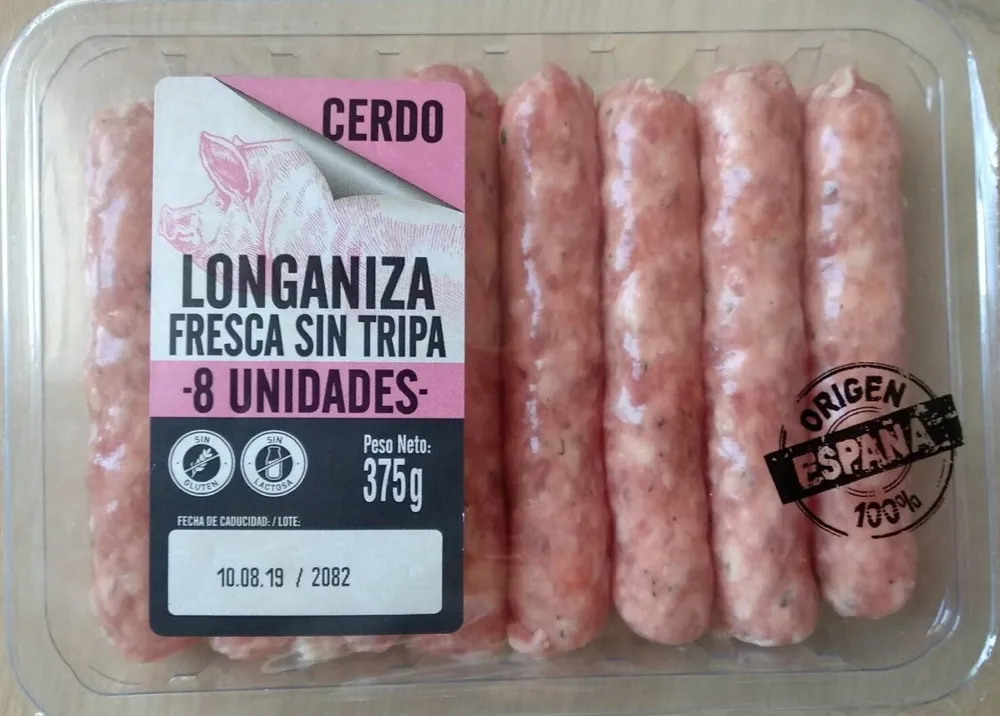 Longaniza fresca sin tripa