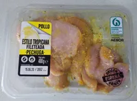 Pechuga de pollo fileteada estilo Tropicana