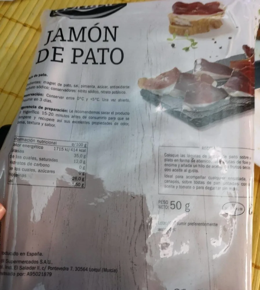 Jamón de pato