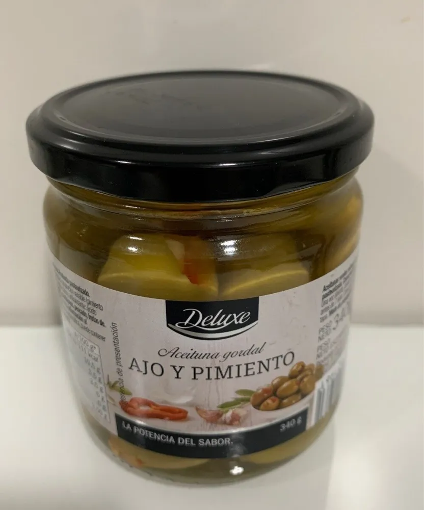Aceituna gordal Ajo y Pimiento