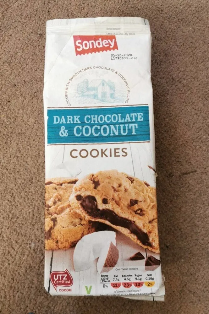 Dark Chocolate and coconut Cookies