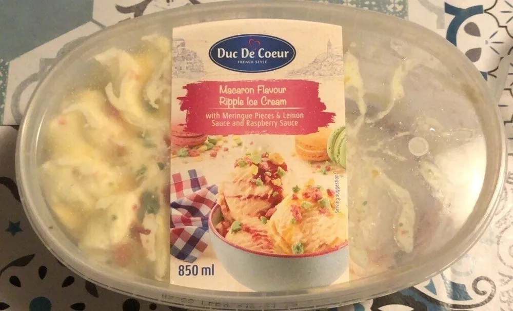 Macaron Flavour Ripple ice Cream