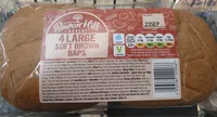 4 large soft brown rolls
