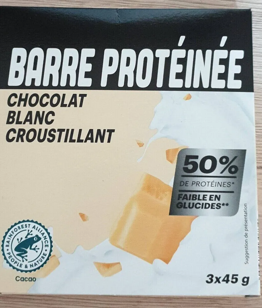 Barre protéinée Chocolat blanc croustillant
