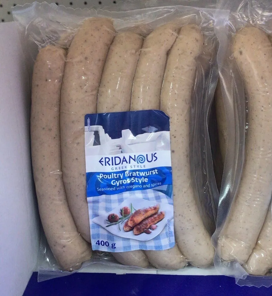 Call three bratwurst gyros style