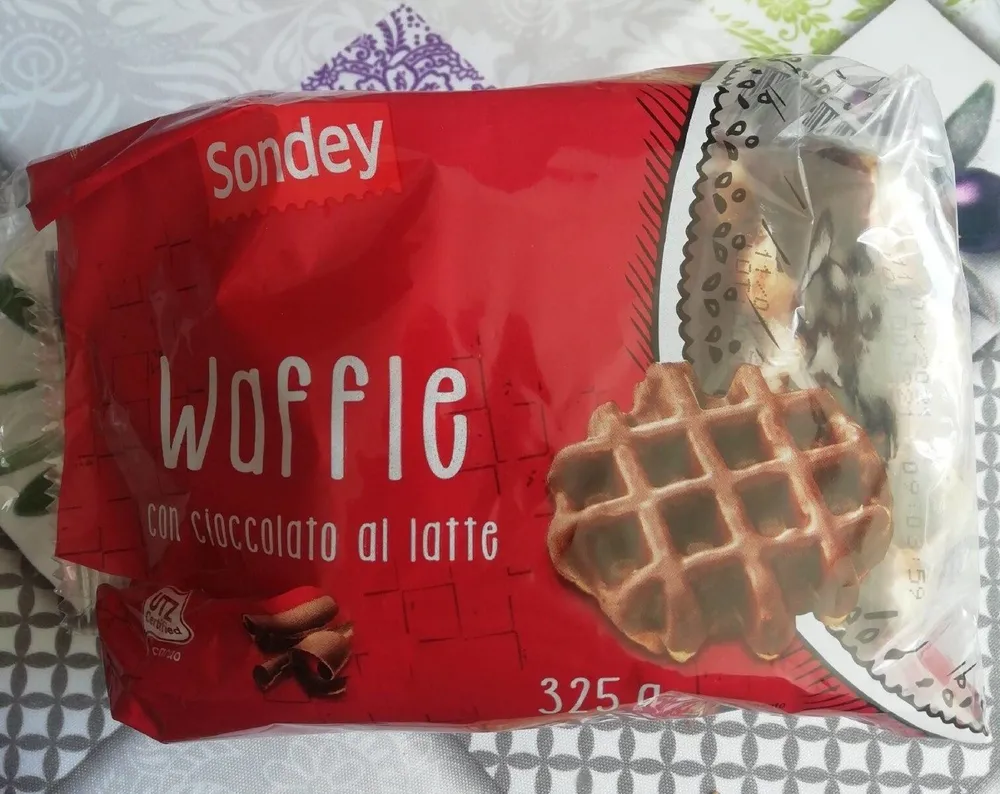 Waffle con cioccolato al latte