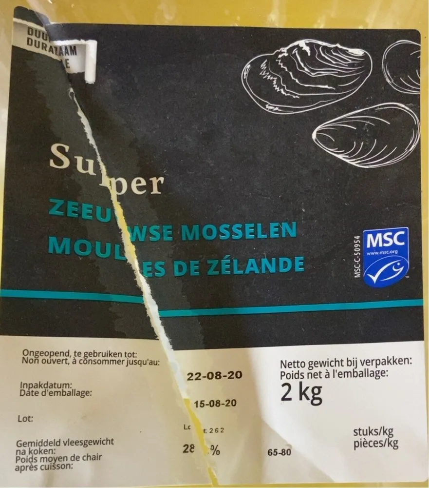 Moules de Zélande