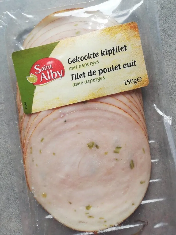Filet de poulet cui avec asperges
