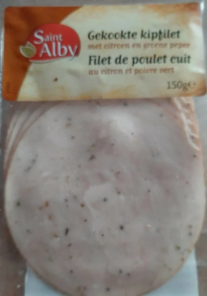 Filet de poulet cuit au citron et poivre vert
