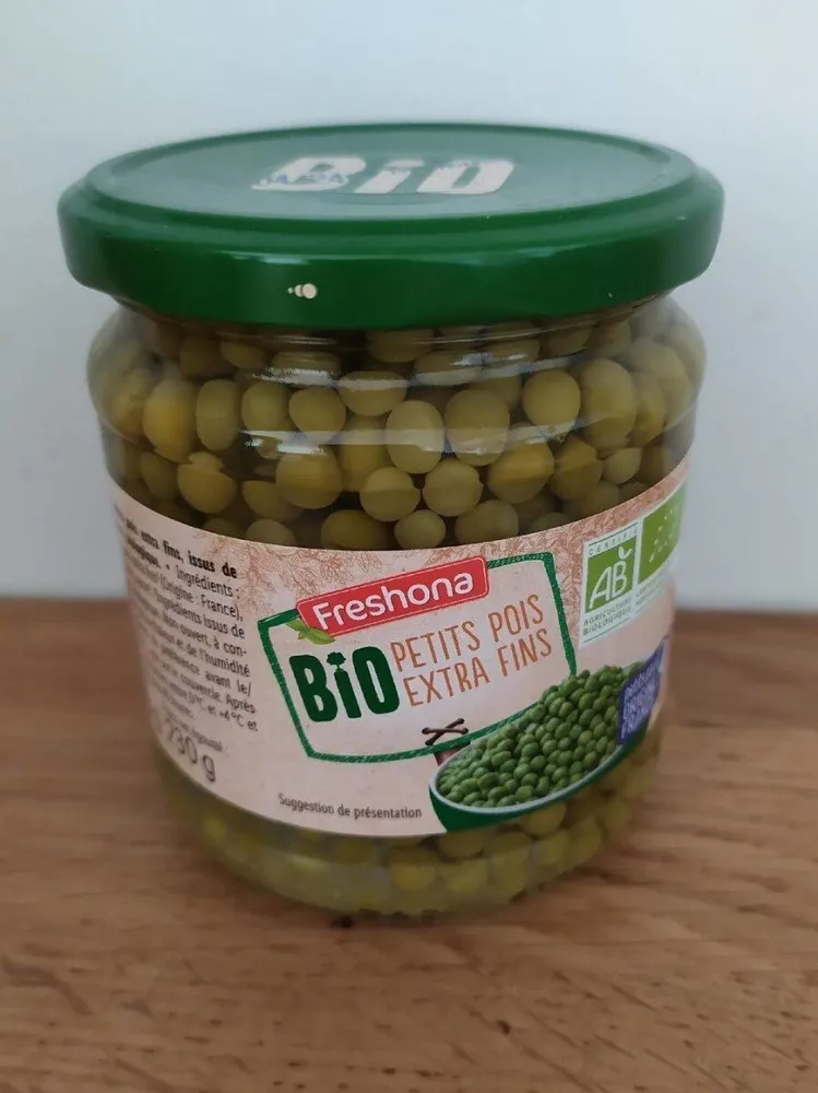 Freshona bio petits pois extra fins