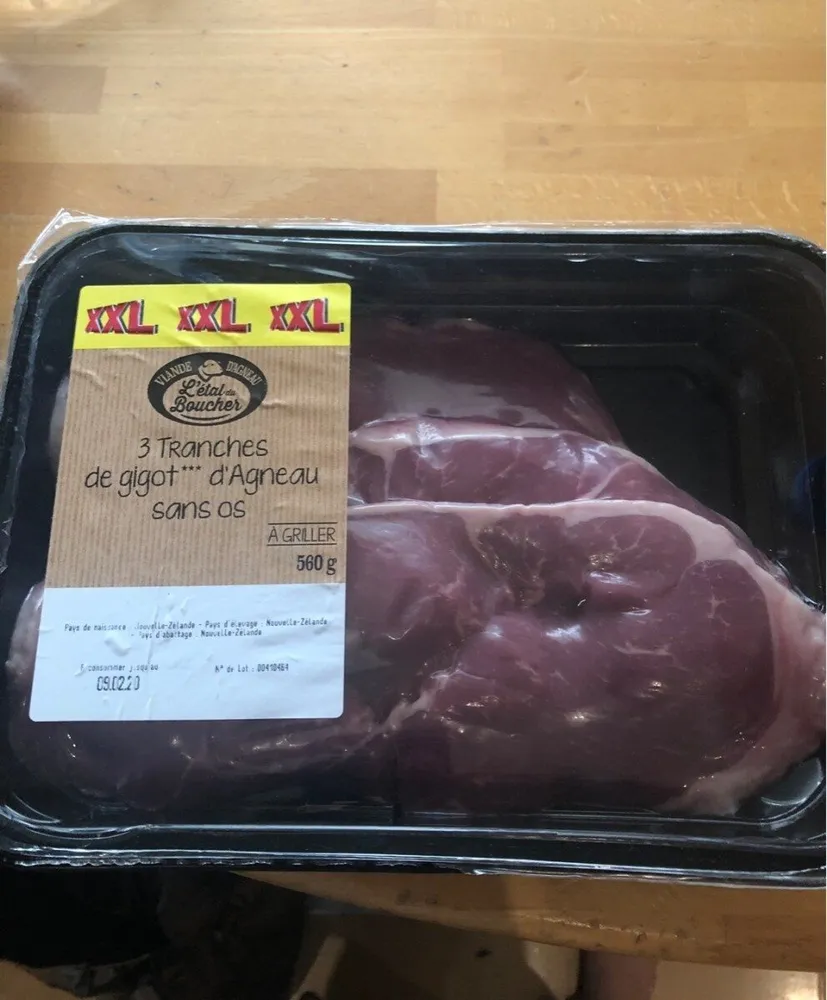 Tranches de gigot d'agneau
