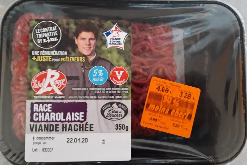 Viande Hachée Race Charolaise