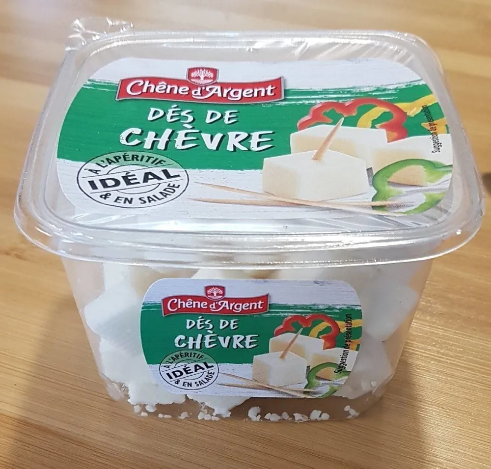 Dés de fromage de chèvre à pâte pressée non cuite