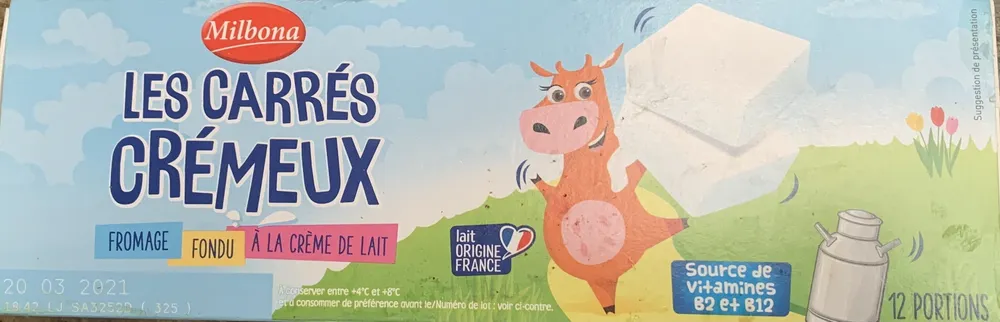 Les carrés crémeux