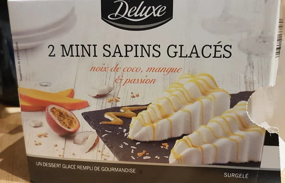 2 mini sapins glacés