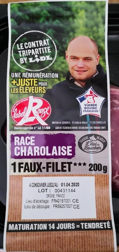 Faux filet race charolaise 200g