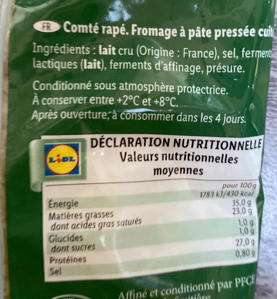 Comté râpé